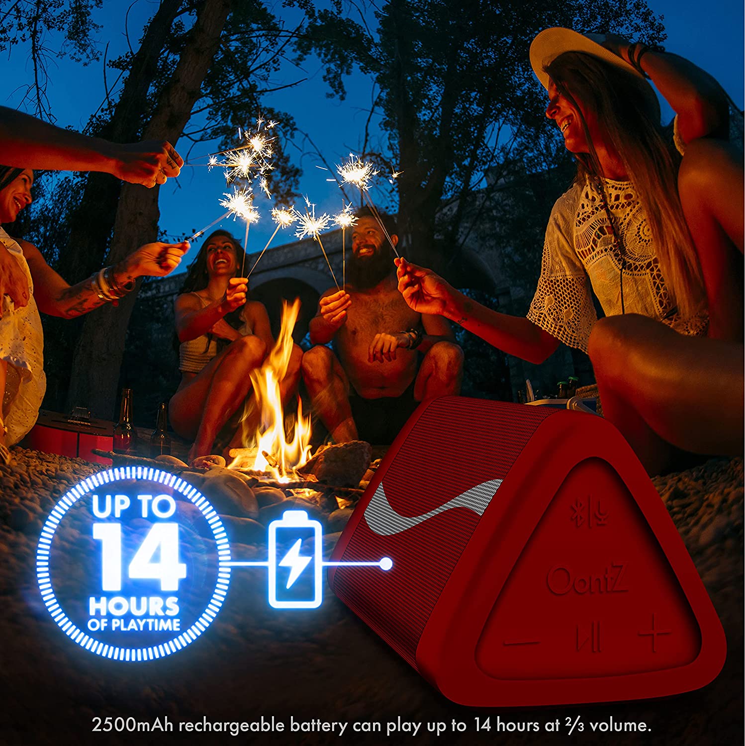Oontz Upgraded Angle 3 Bluetooth Speaker 100 Foot Range